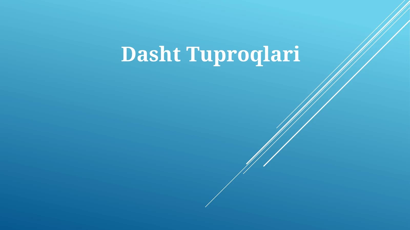Dasht Tuproqlari