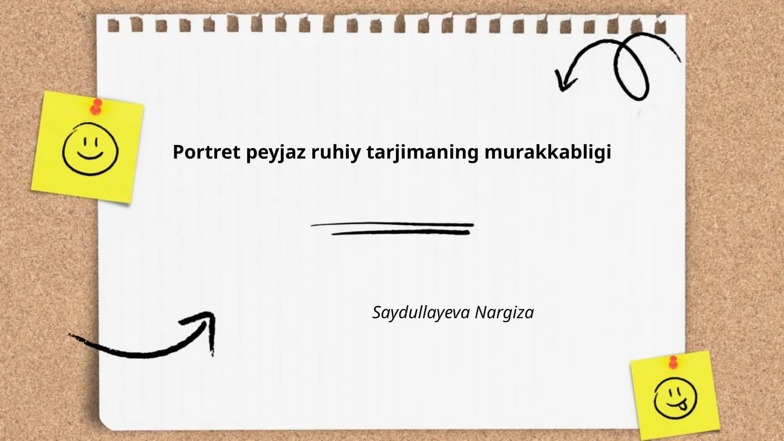 Portret peyjaz ruhiy tarjimaning murakkabligi