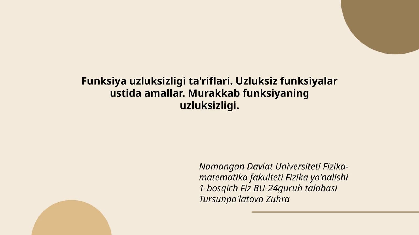 Funksiya uzluksizligi