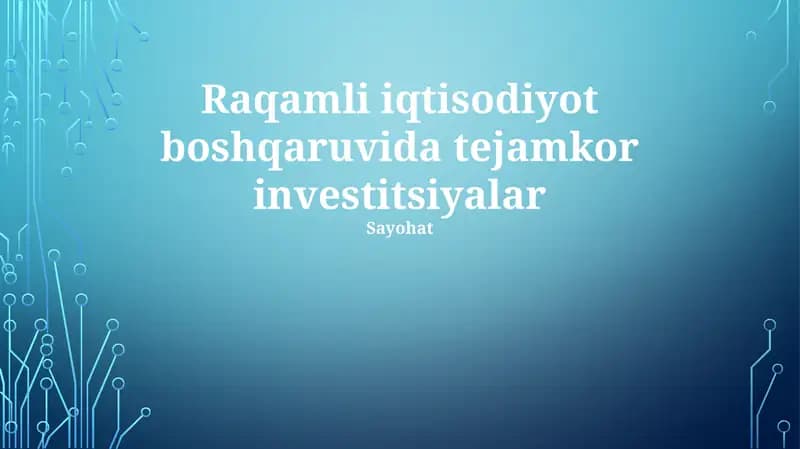 Ma'lumotlarga asoslangan qaror qabul qilish