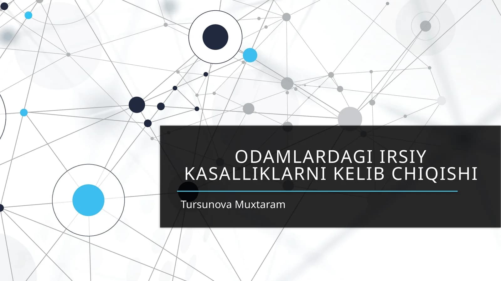 Odamlardagi irsiy kasalliklarni kelib chiqishi