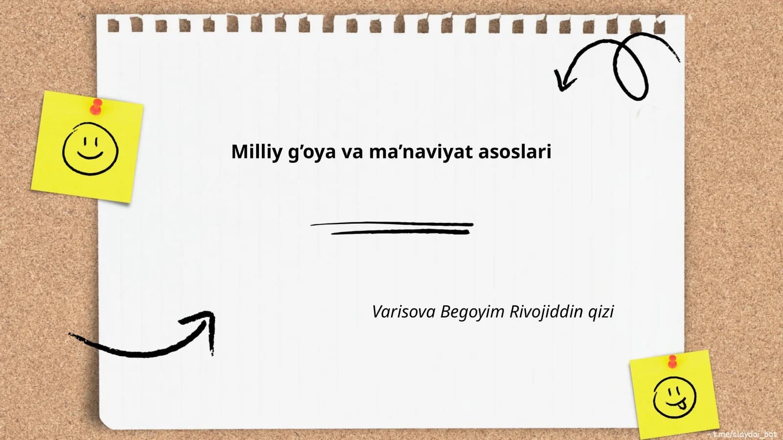 Milliy g’oya va ma’naviyat asoslari