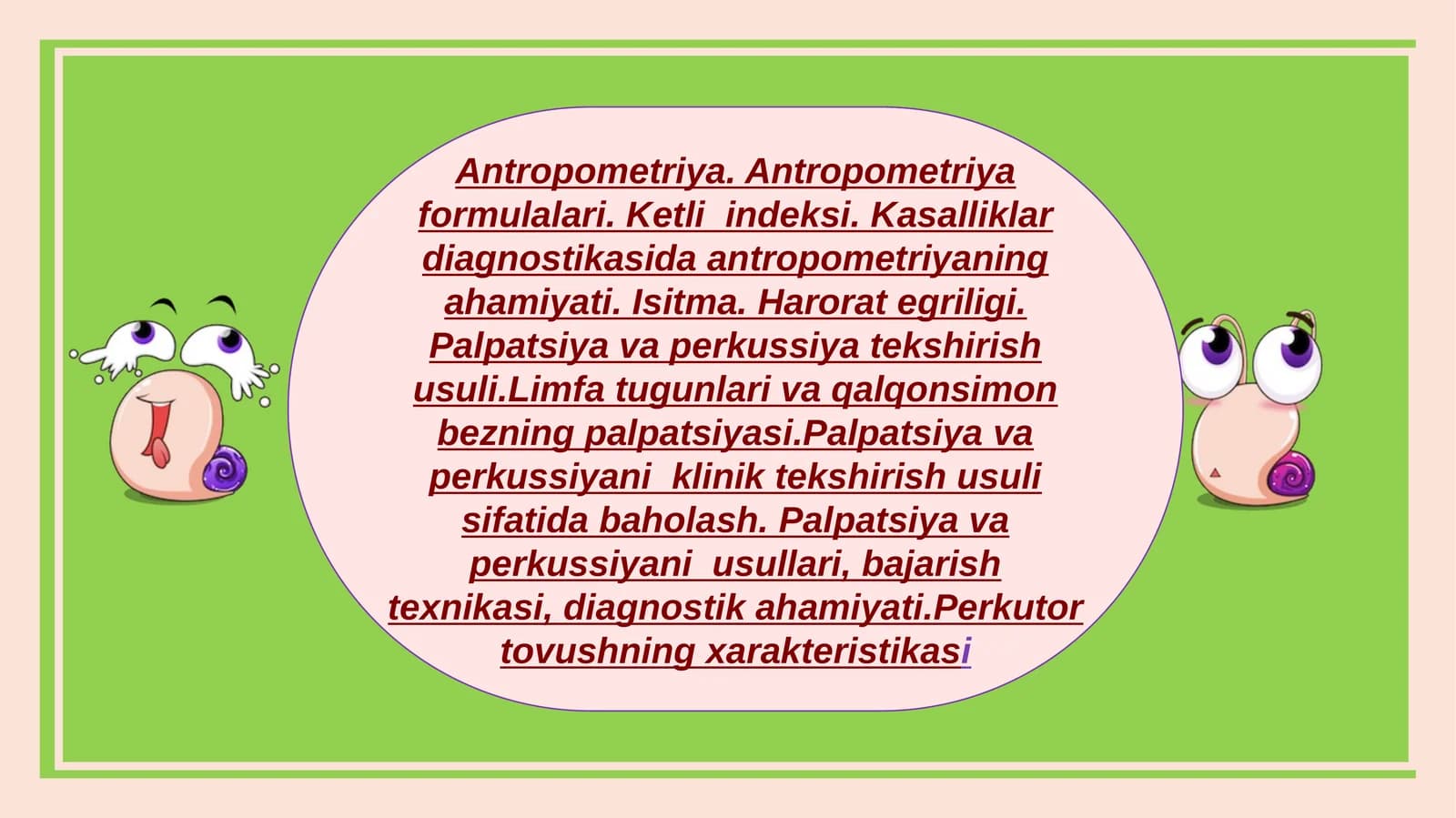 Antropometriya. Antropometriya formulalari