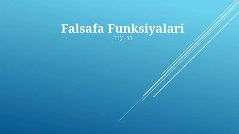 Falsafa Funksiyalari