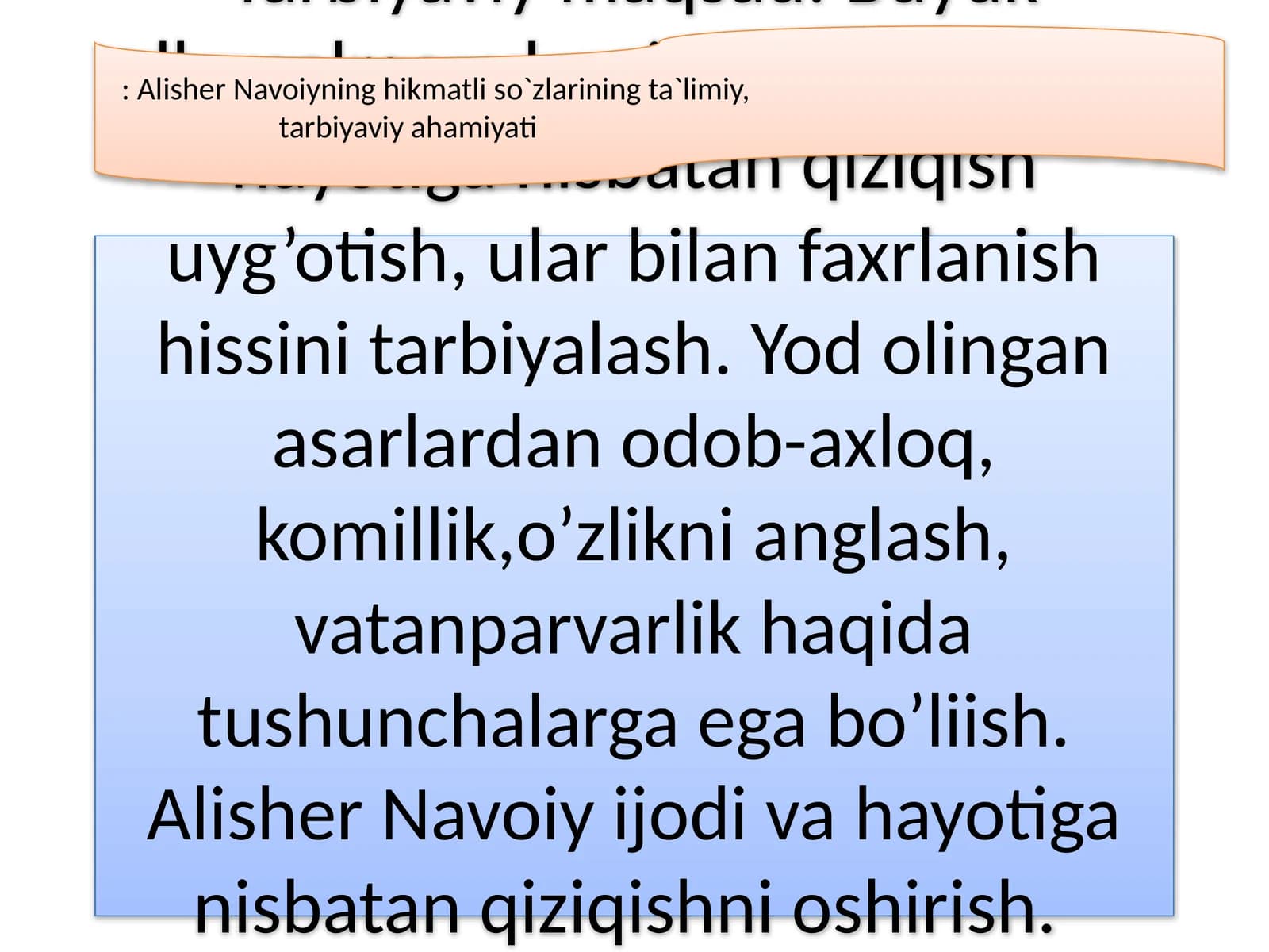 Alisher Navoiyning ijodi va hayoti