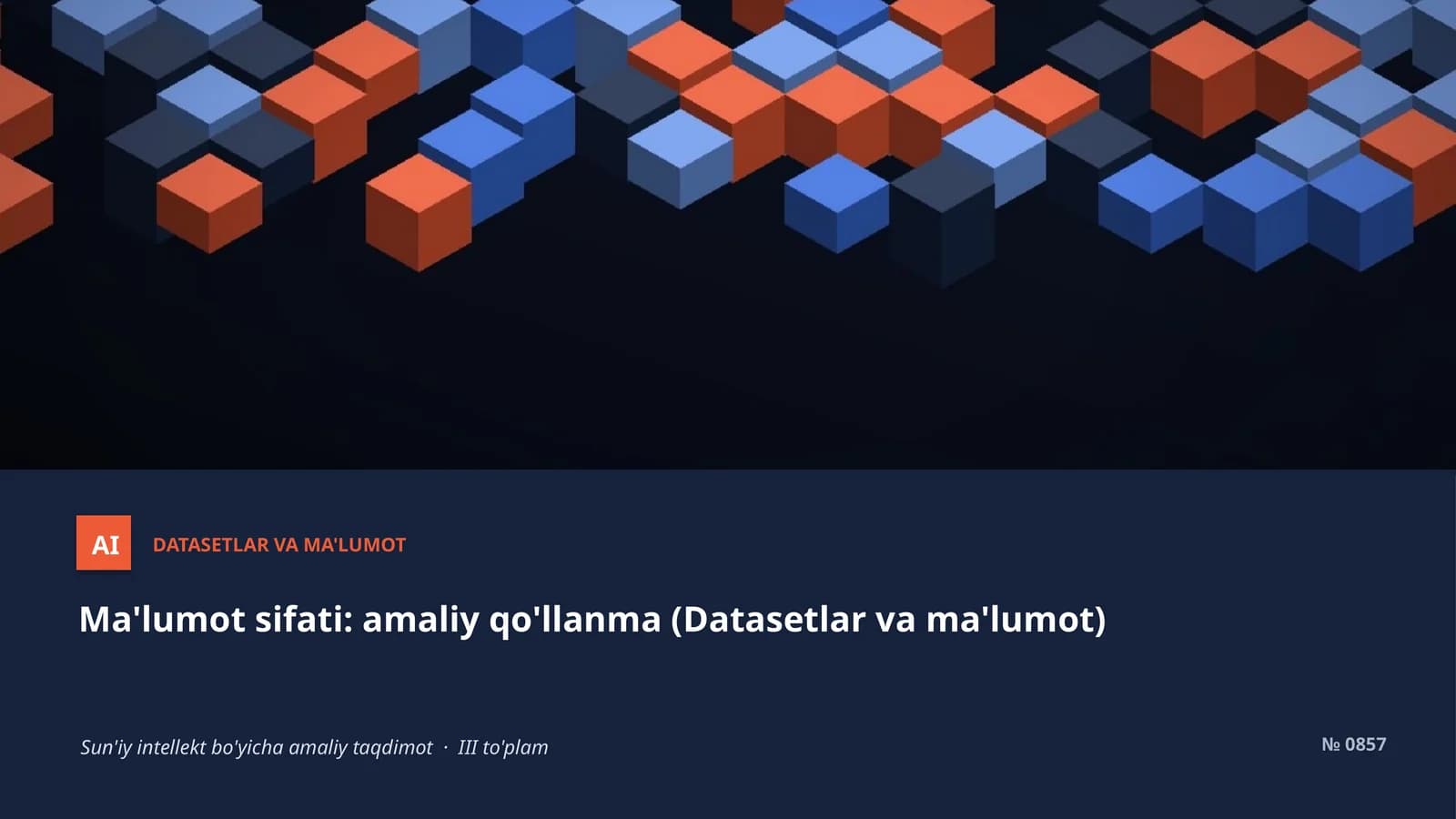 Sun'iy intellekt bo'yicha amaliy taqdimot