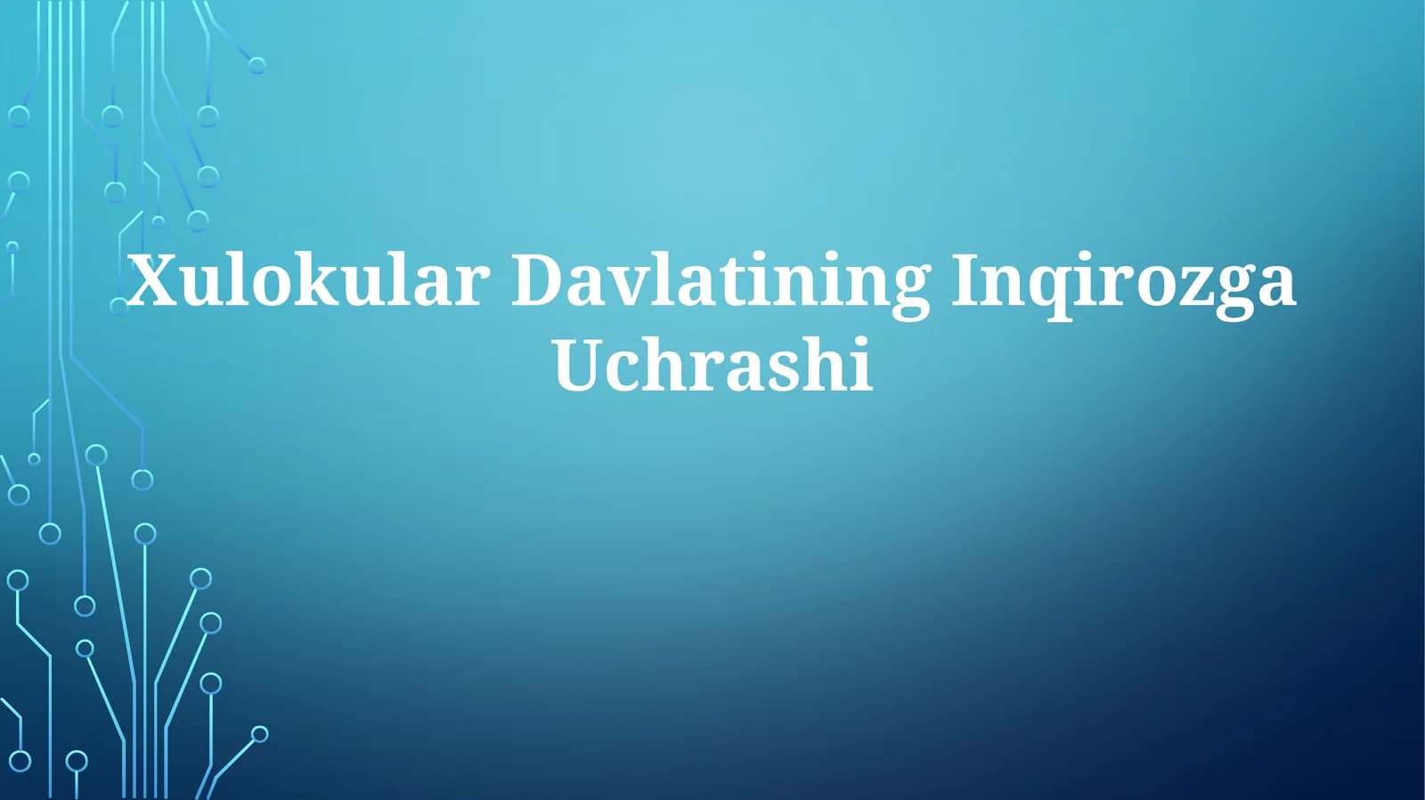 Xulokular Davlatining Inqirozga Uchrashi