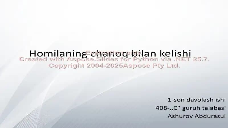 Homilaning Chanoq bilan kelishi
