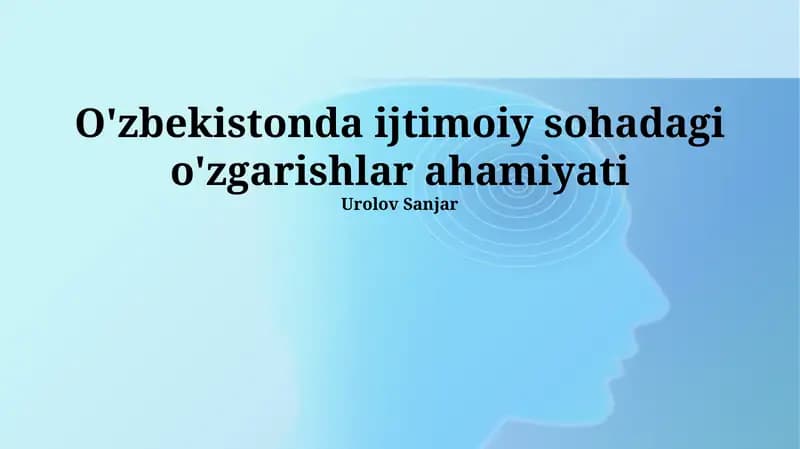 Sog'liqni saqlash tizimining islohotlari