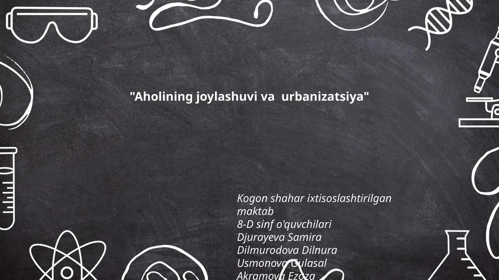 Aholining joylashuvi va urbanizatsiya