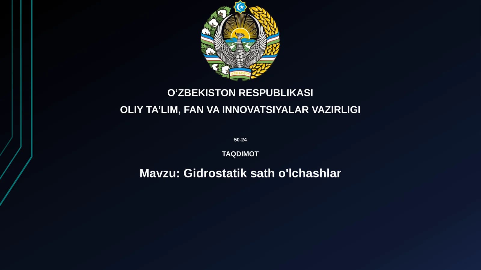 Gidrostatiksatho'lchashlar