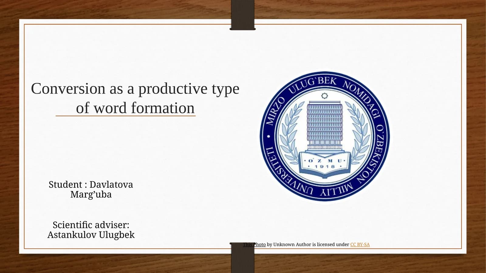 Conversion as a productive type of word formation
