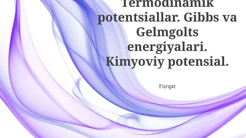 Kimyoviy Potensial