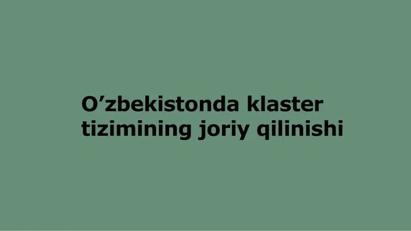 Klaster tizimi