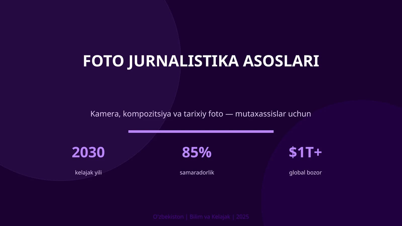 FOTO JURNALISTIKA ASOSLARI