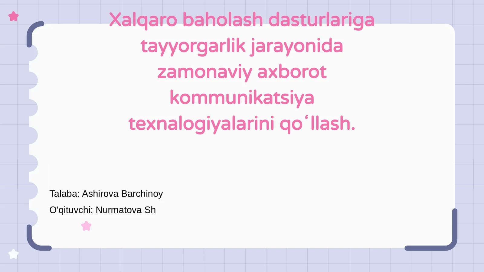 Zamonaviy axborot kommunikatsiya texnologiyalari