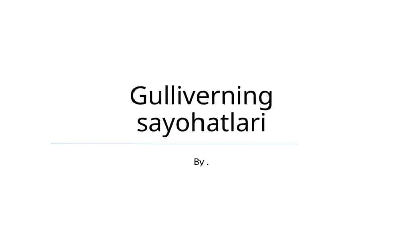 Gulliverning sayohatlari