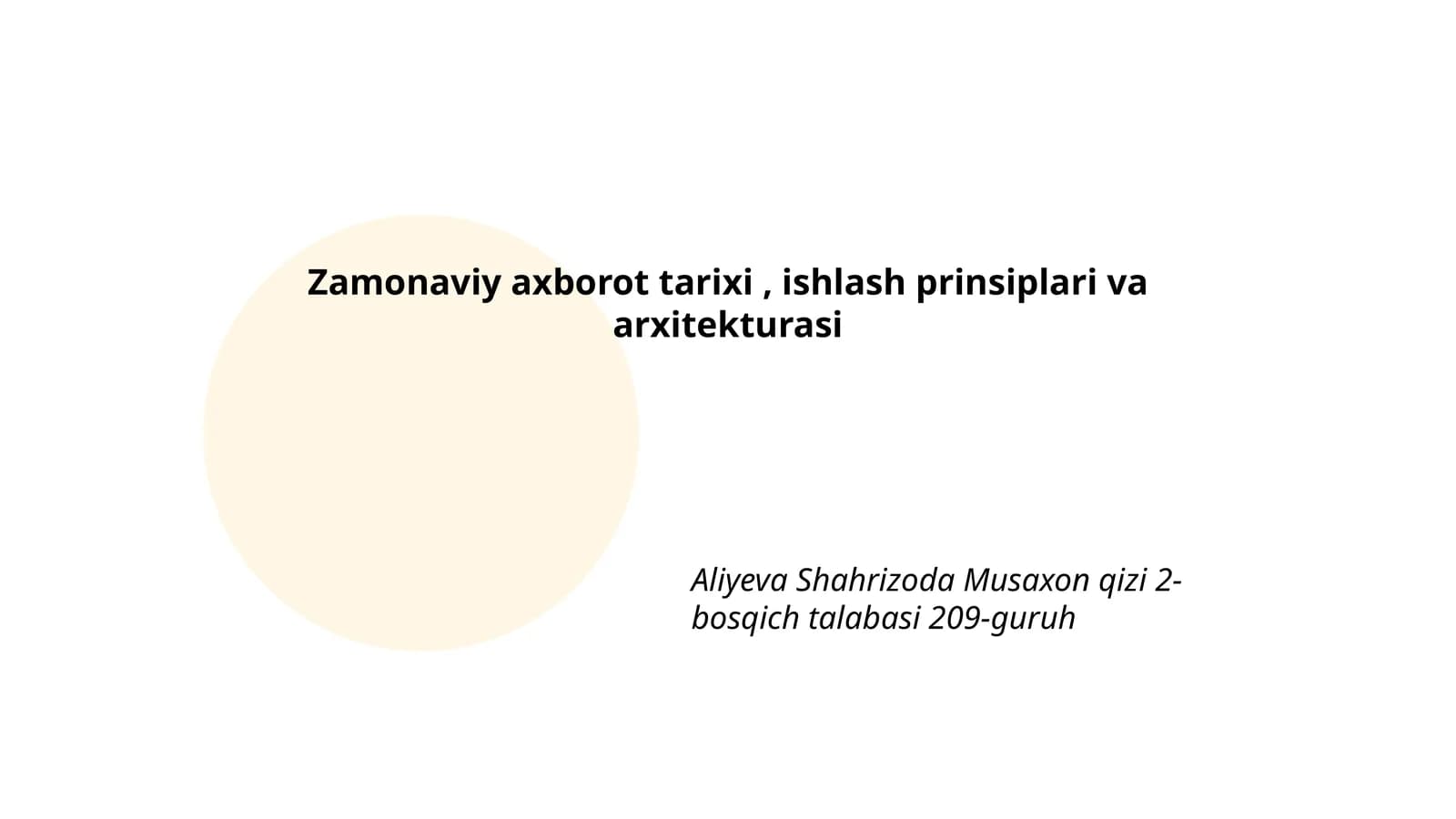 Axborot texnologiyalari rivojlanish tarixi