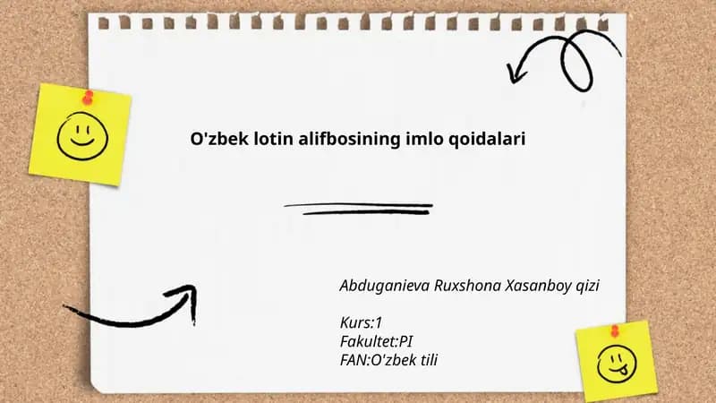 O'zbek lotin alifbosining imlo qoidalari