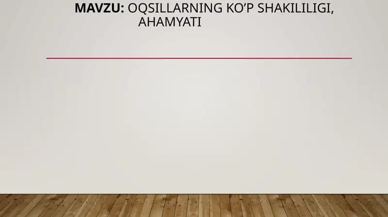 oqsillarning ko’p Shakililigi,Ahamyati