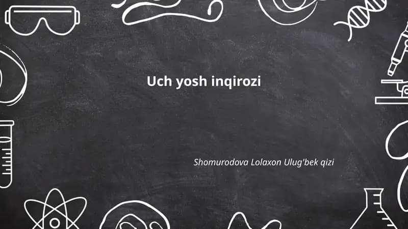 Uch yosh inqirozining psixologik sabablari
