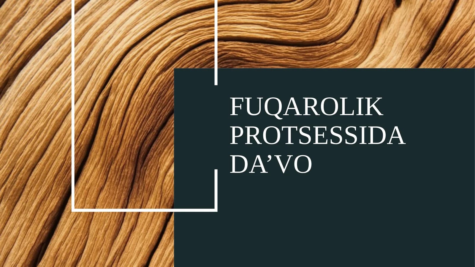 FUQAROLIK PROTSЕSSIDA DA’VO