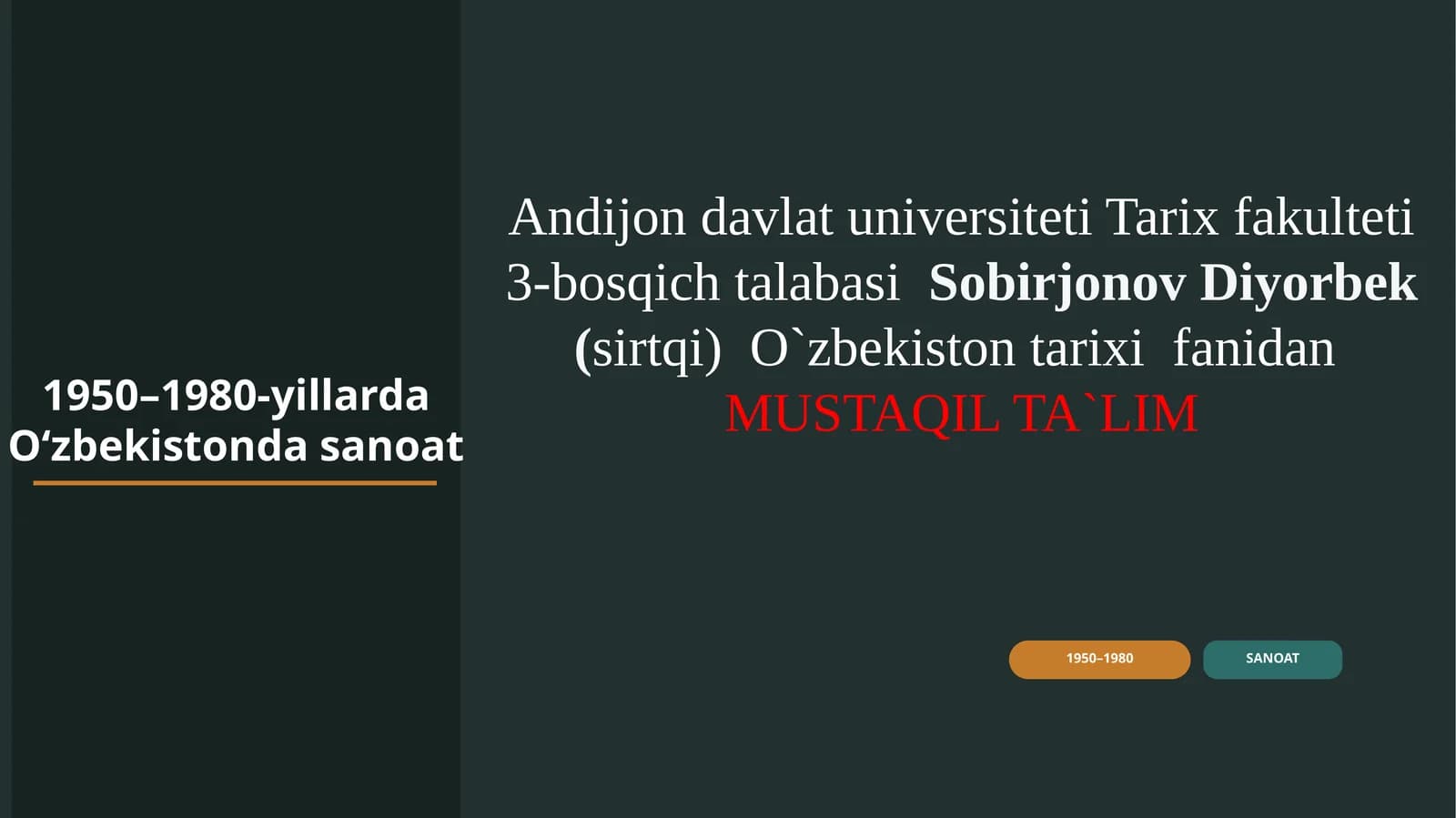 Sanoat tarixi