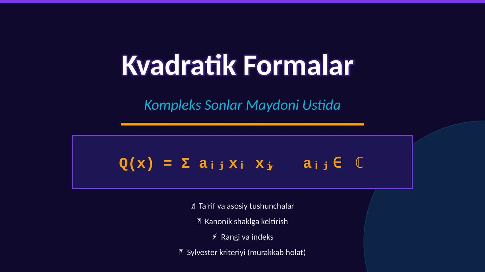 Kvadratik Formalar