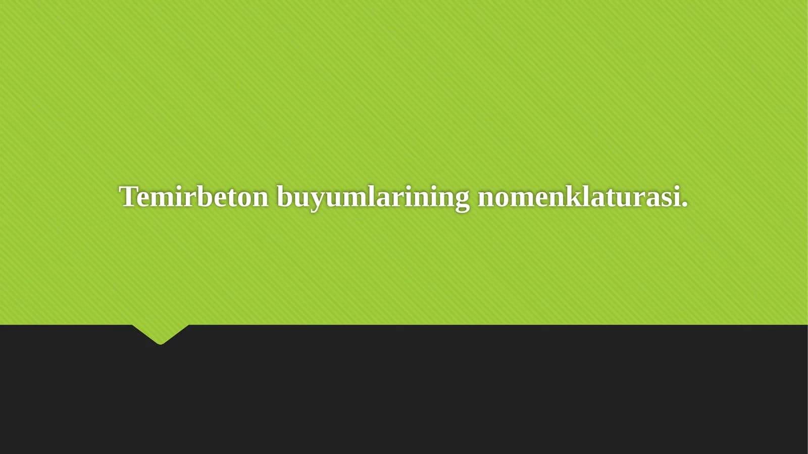 Temirbeton buyumlarining nomenklaturasi