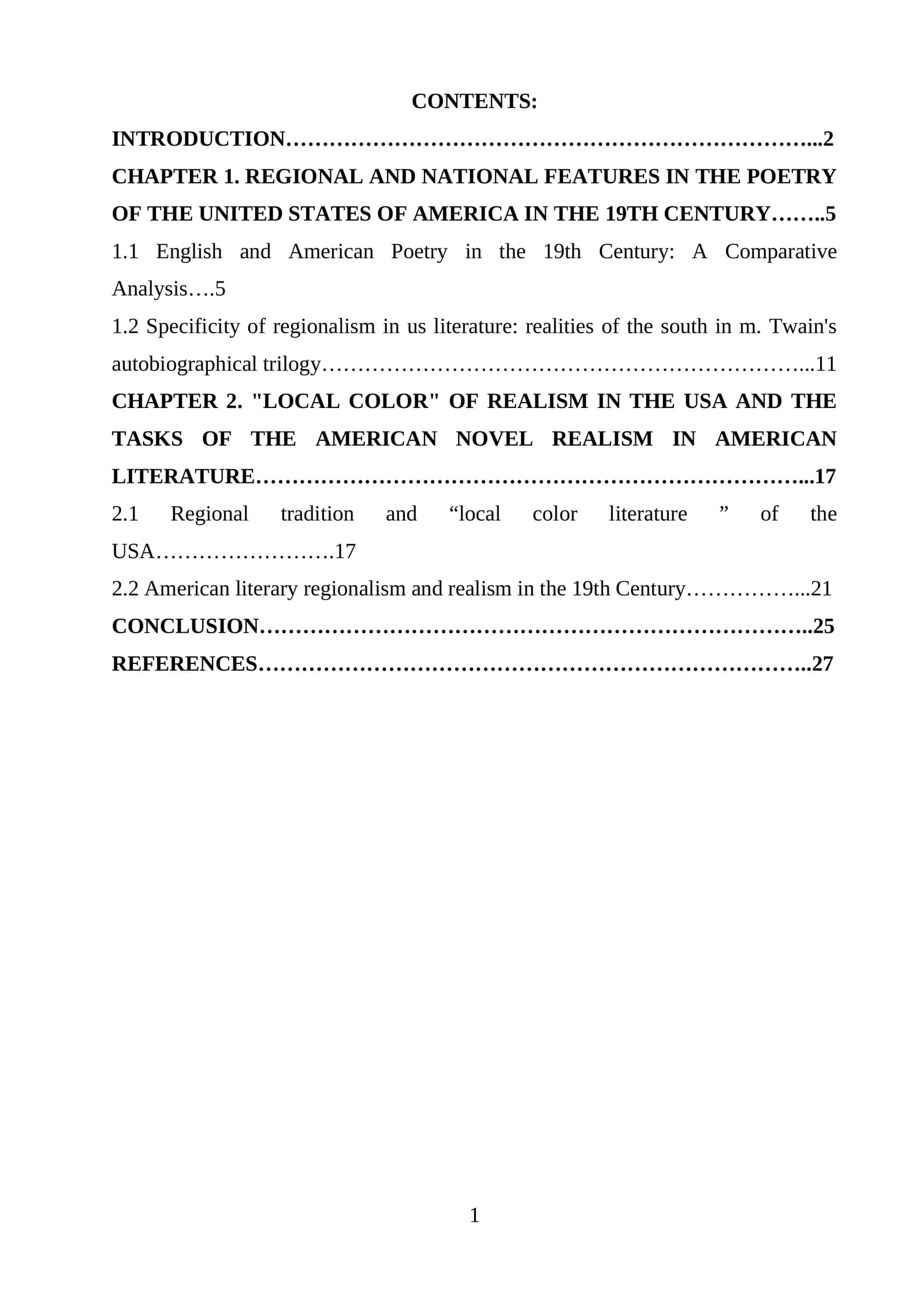 US Literature in the 19th Century