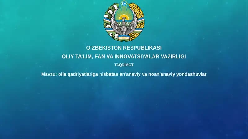 Oilaviy qadriyatlar