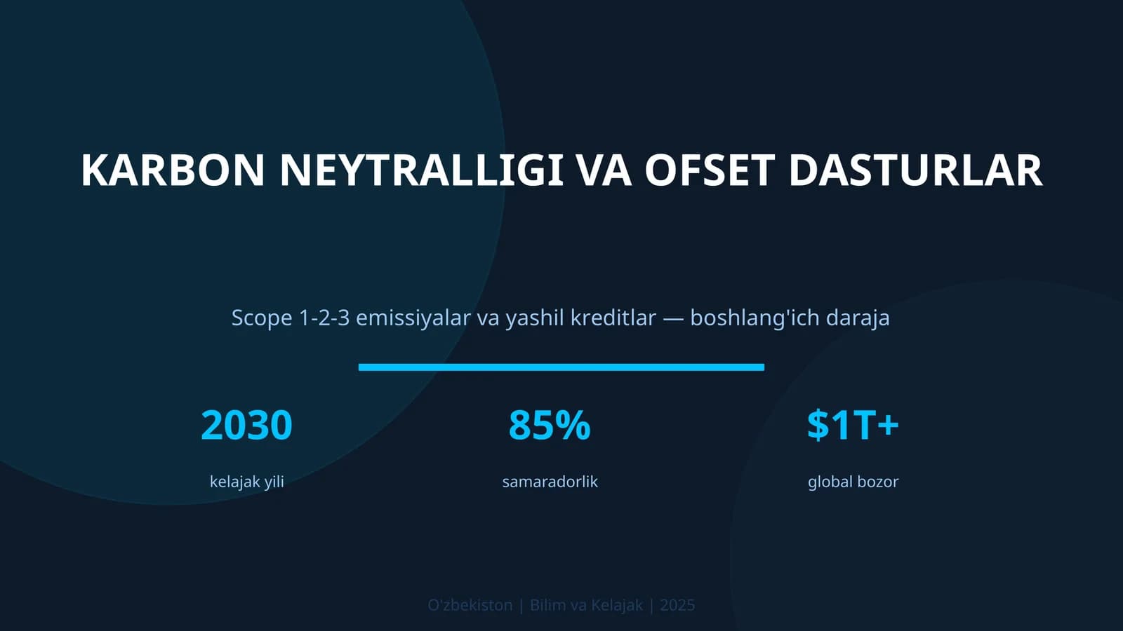 Karbon neytralligi va ofset dasturlar