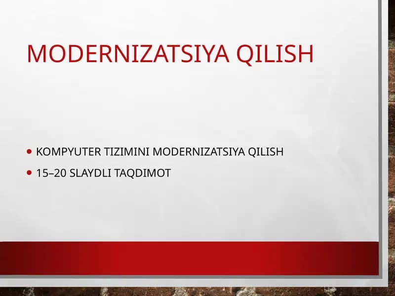 Modernizatsiya qilish