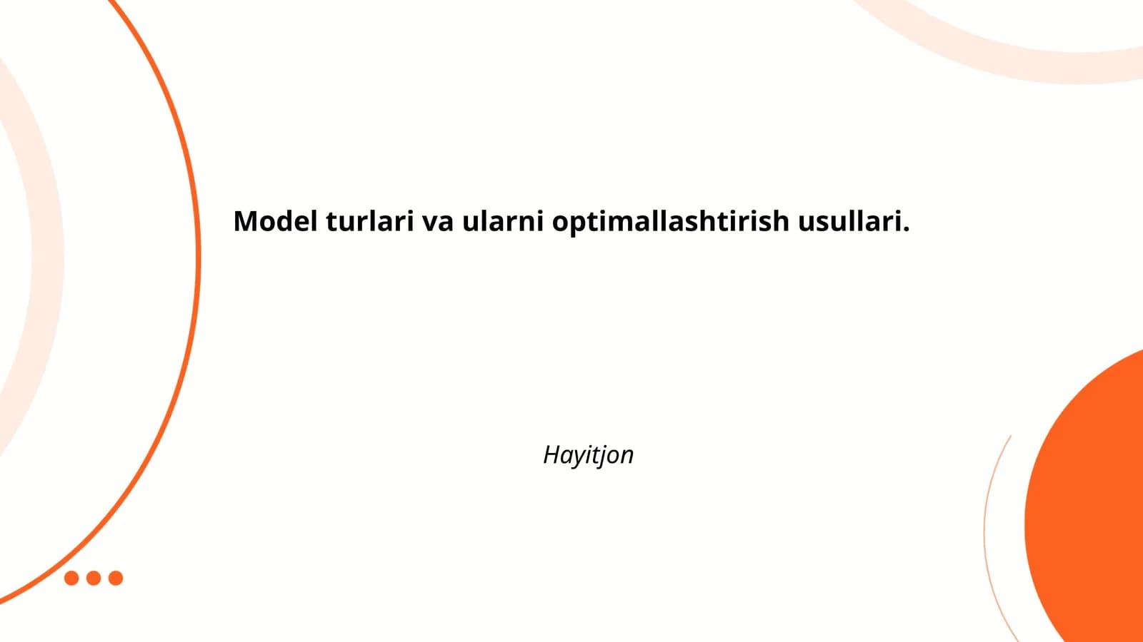 Neyron tarmoqlar modeli