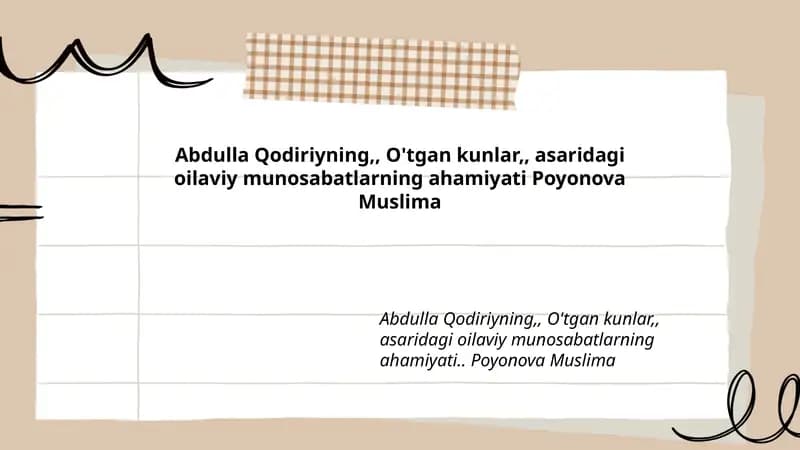 O'tgan kunlar