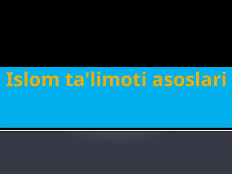 Islomta'limotiasoslari