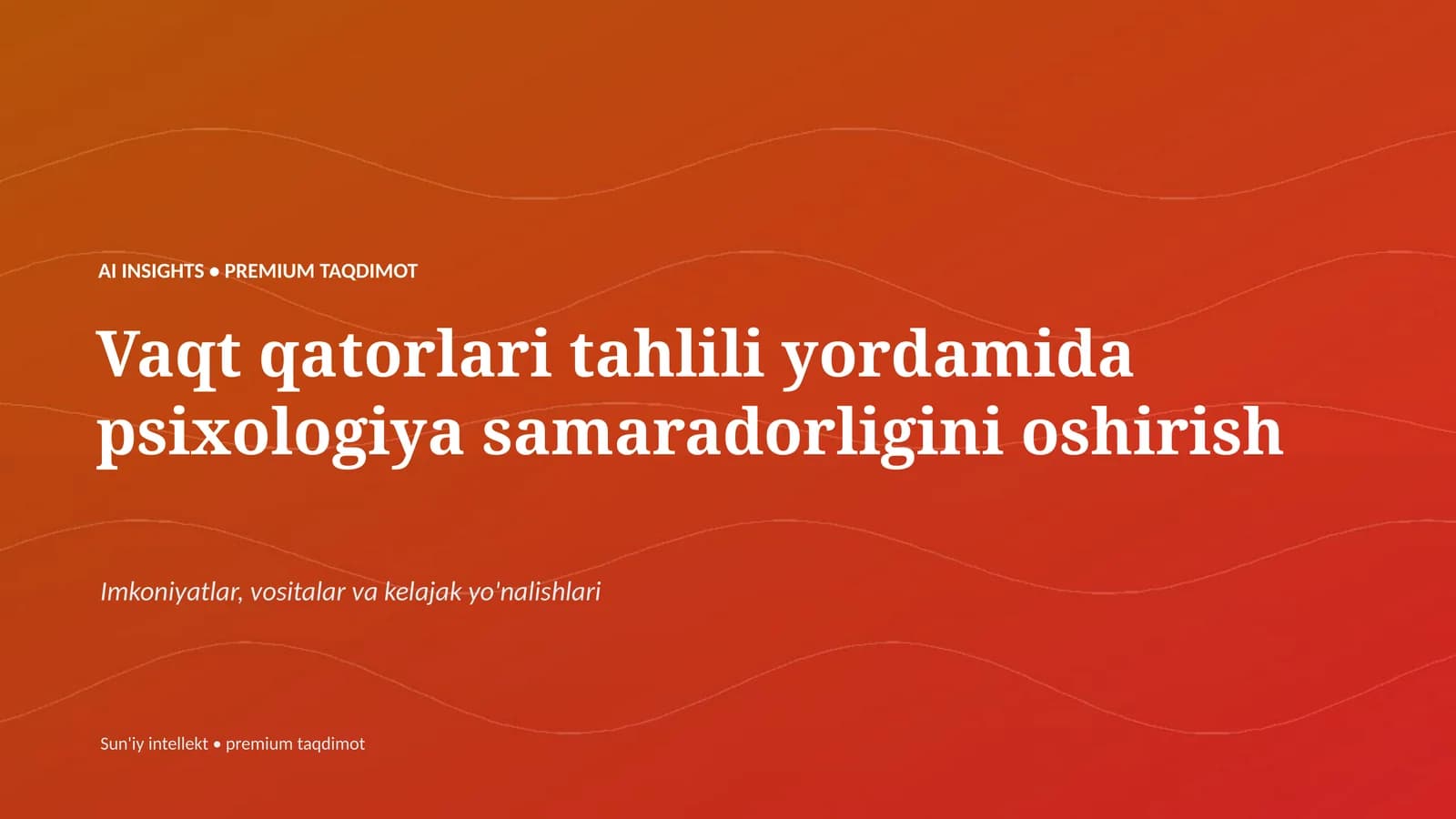 AI INSIGHTS • PREMIUM TAQDIMOT