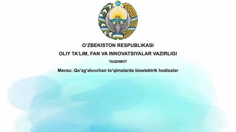 Qoʻzgʻaluvchan toʻqimalar bioelektrikhodisalar