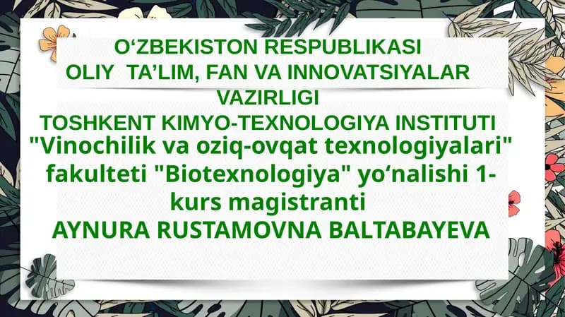 Oqsil miqdorini aniqlash