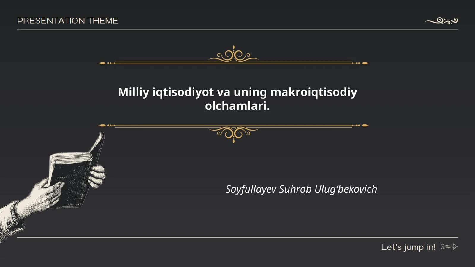 Milliy iqtisodiyot va uning makroiqtisodiy olchamlari