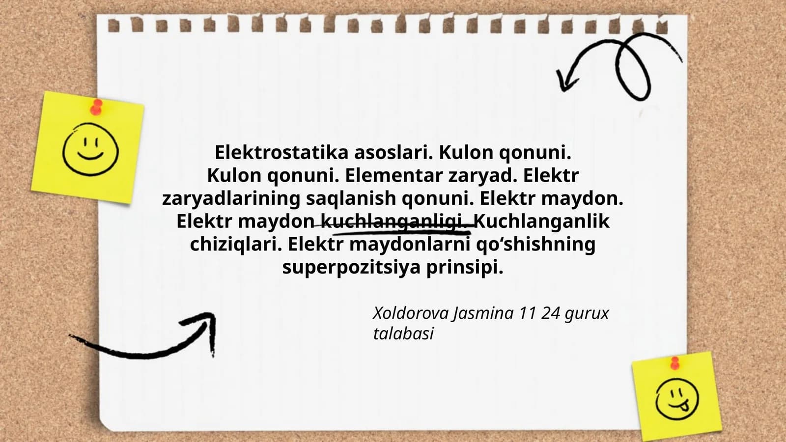 Elektrostatika asoslari. Kulon qonuni