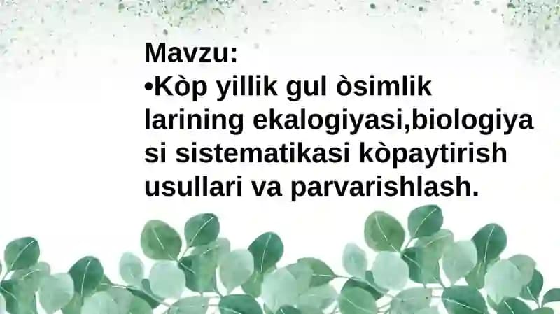 Koʻp yillik oʻsimliklar