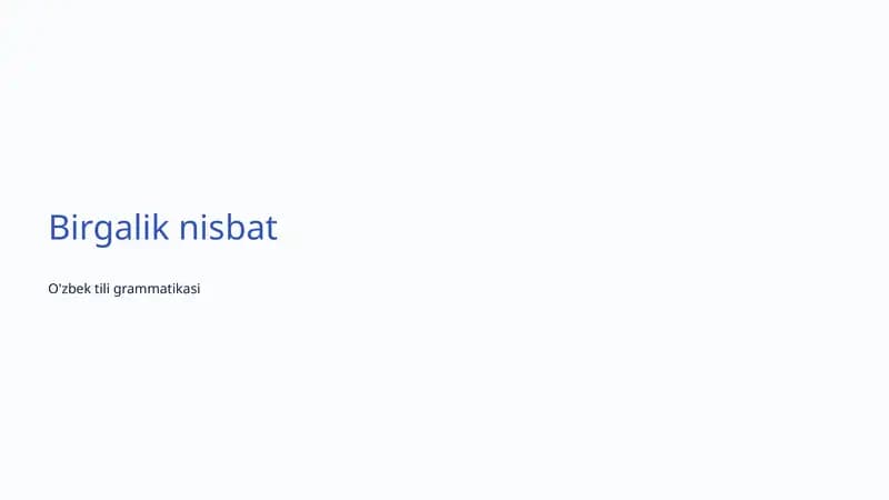 Birgalik nisbat