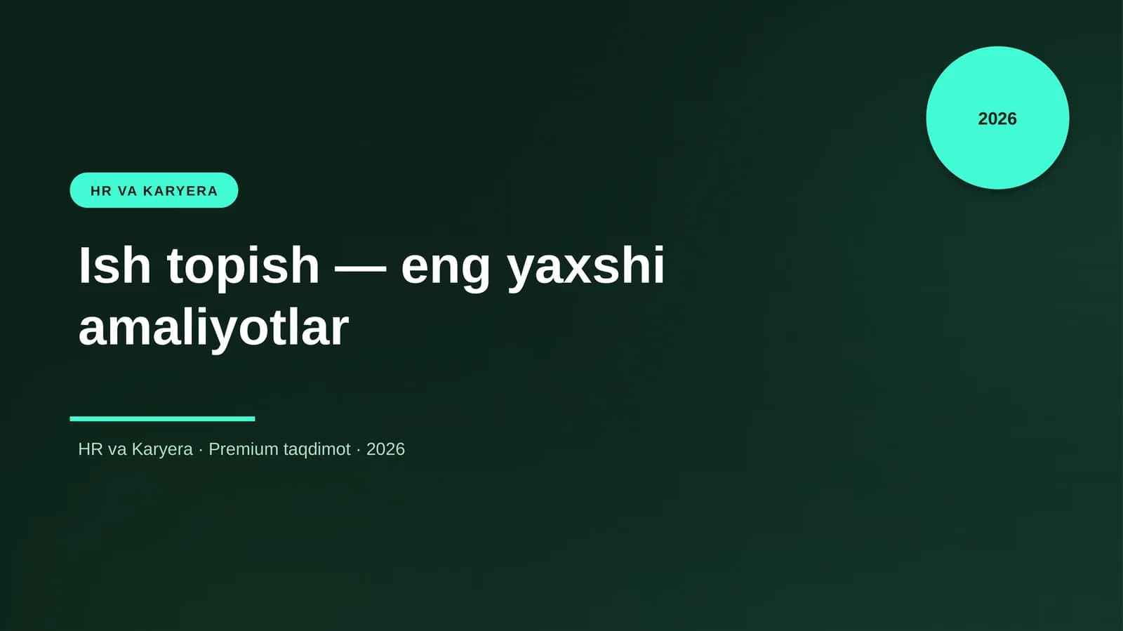 Ish topish — eng yaxshi amaliyotlar
