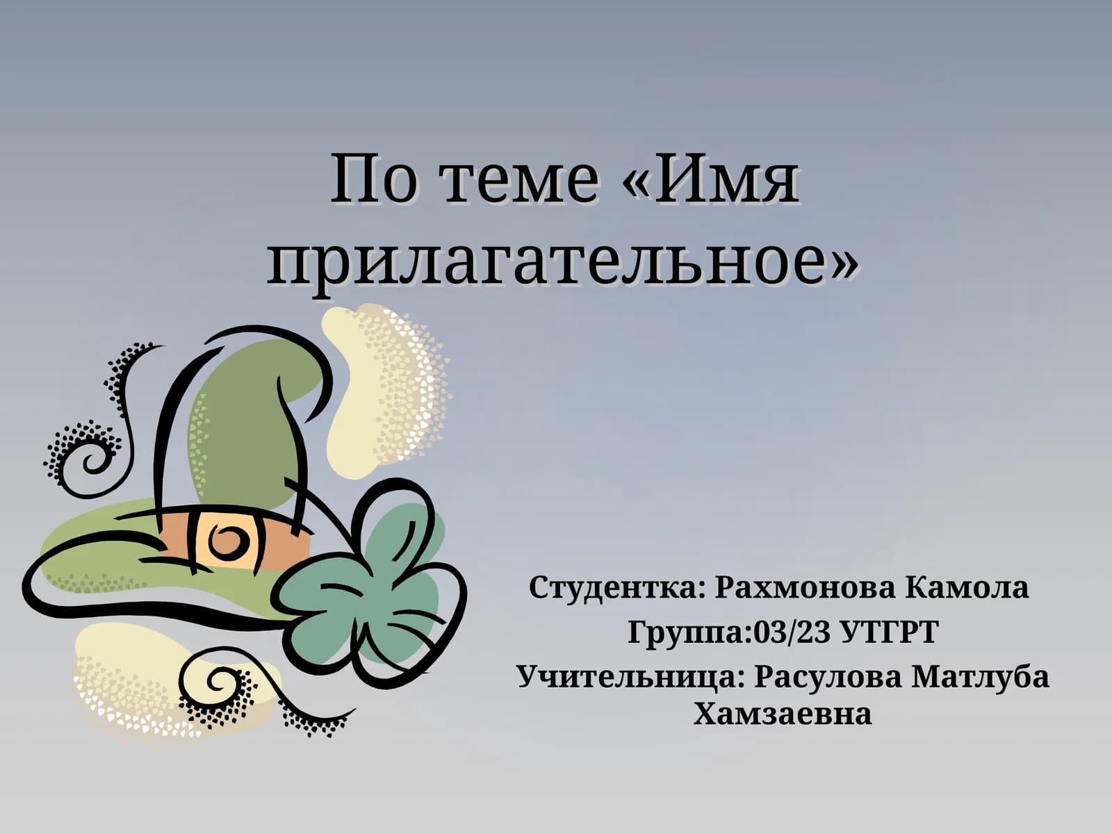 Имя прилагательное