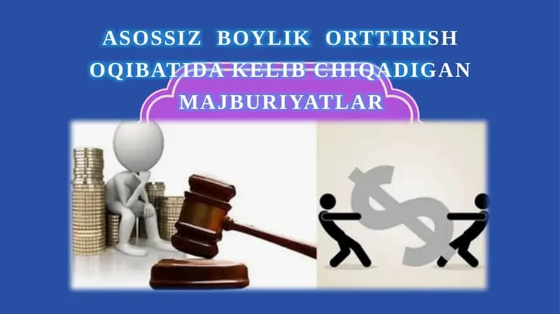 Asossiz boylik orttirish oqibatida kelib chiqadigan majburiyatlar