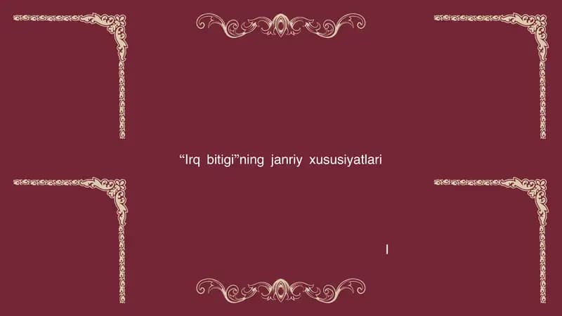 Irq bitigi