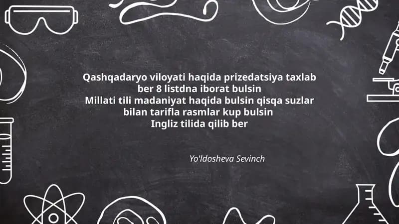 Qashqadaryo viloyati haqida prizedatsiya