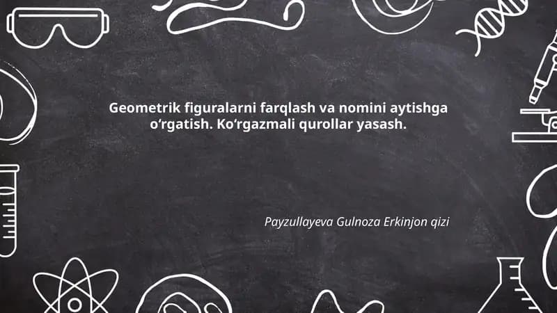 Geometrik figuralarni farqlash va nomini aytishga o‘rgatish