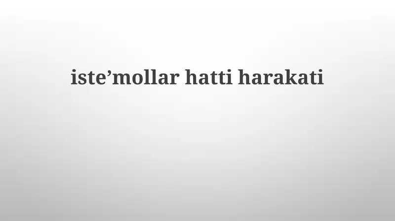 Iste’mollar hattiharakati